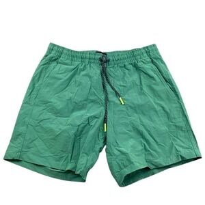 Bonobos Swim Trunks Men M Green 7 Inch Inseam Pockets Drawstring Bathing‎ Suit